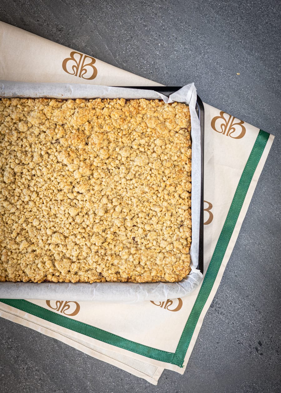 A traybake of handcrafted flapjacks ready for a celebration